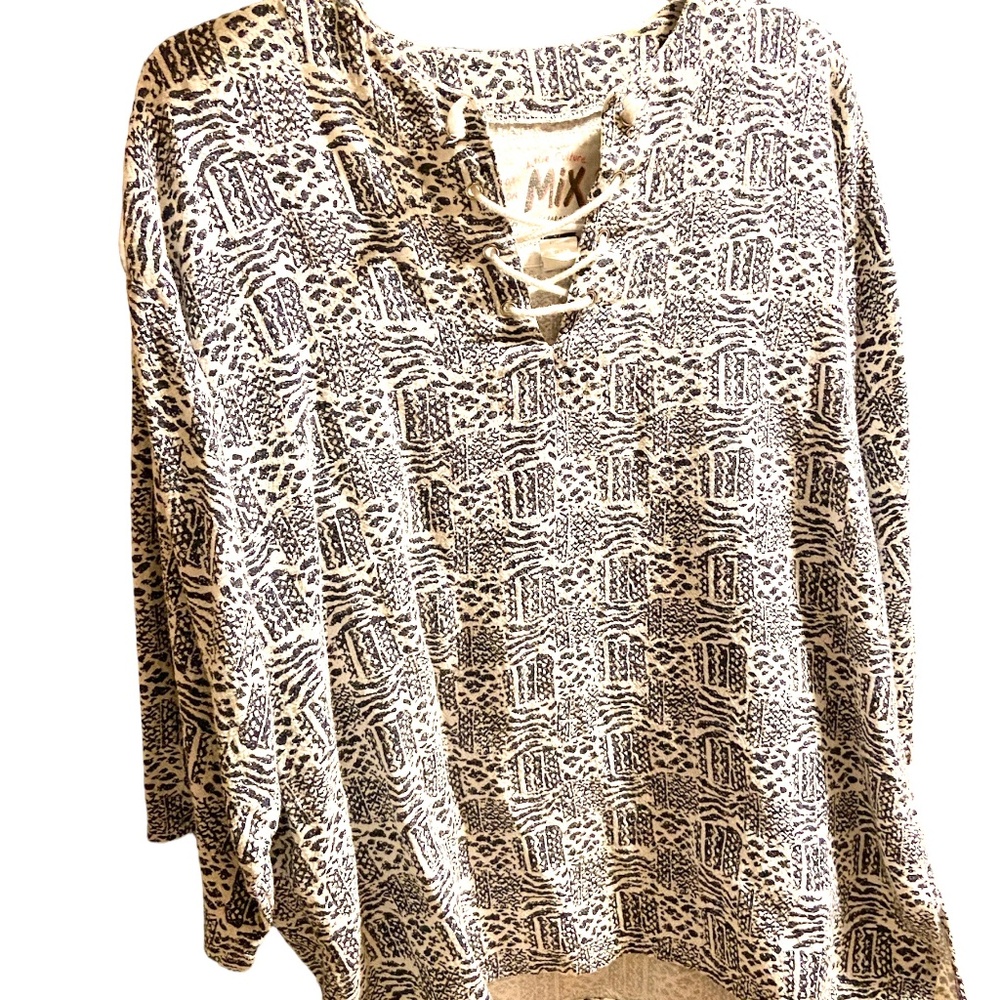 Active Culture Mix Unisex XL Pullover Aztec Print 100% Cotton Vintage Shirt